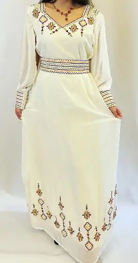 Turin-Robe Kabyle En Voilage sur Mesure